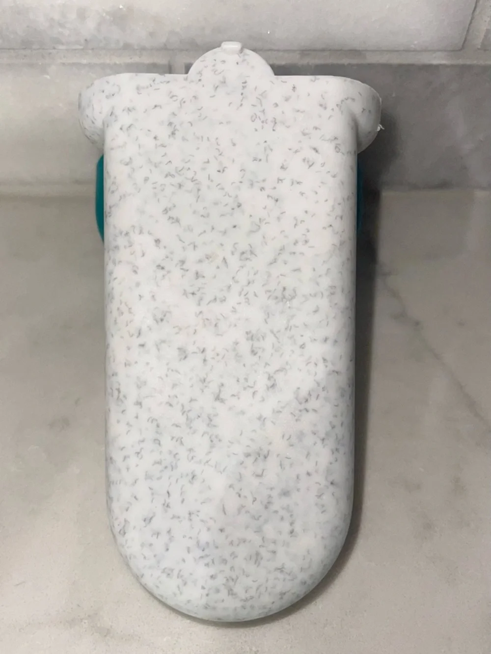 Vintage 1996 Caboodles Razor Holder Teal Top Speckled White Bottom